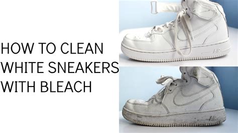 can i bleach white sneakers.